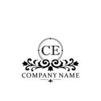 Initial letter CE simple and elegant monogram design template logo vector