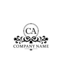 Initial letter CA simple and elegant monogram design template logo vector