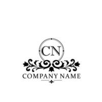 Initial letter CN simple and elegant monogram design template logo vector