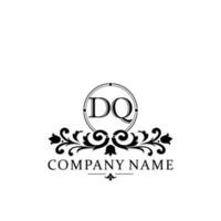 Initial letter DQ simple and elegant monogram design template logo vector