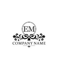 Initial letter EM simple and elegant monogram design template logo vector