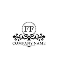 Initial letter FF simple and elegant monogram design template logo vector