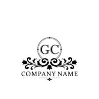 Initial letter GC simple and elegant monogram design template logo vector