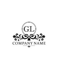 Initial letter GL simple and elegant monogram design template logo vector