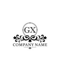 Initial letter GX simple and elegant monogram design template logo vector