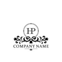 inicial letra hp sencillo y elegante monograma diseño modelo logo vector