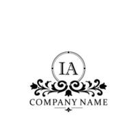 Initial letter IA simple and elegant monogram design template logo vector