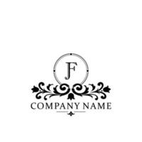 Initial letter JF simple and elegant monogram design template logo vector