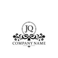 Initial letter JQ simple and elegant monogram design template logo vector