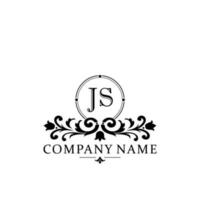 Initial letter JS simple and elegant monogram design template logo vector