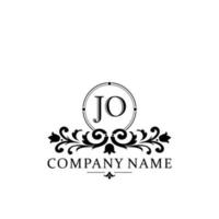 Initial letter JO simple and elegant monogram design template logo vector