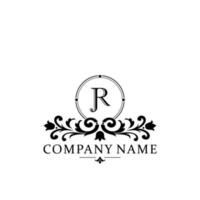 Initial letter JR simple and elegant monogram design template logo vector