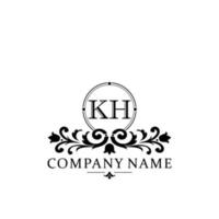 Initial letter KH simple and elegant monogram design template logo vector