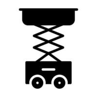 Scissor Lift Vector Icon