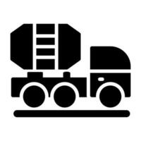 Mixer Truck Vector Icon