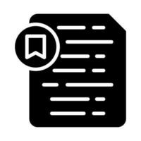 Document Insert Bookmark Vector Icon