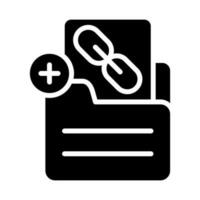 Document Insert Link Vector Icon