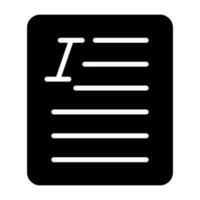 Document Italic Vector Icon