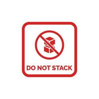 Do not stack packaging mark icon symbol vector