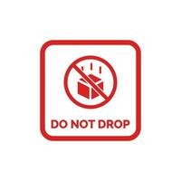 Do not drop packaging mark icon symbol vector