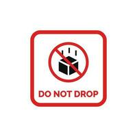 Do not drop packaging mark icon symbol vector