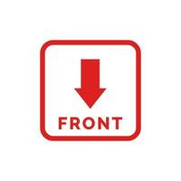 Front packaging mark icon symbol vector