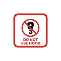 Do not use hooks packaging mark icon symbol vector