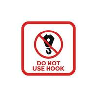 Do not use hooks packaging mark icon symbol vector