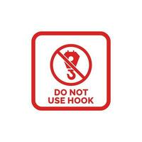 Do not use hooks packaging mark icon symbol vector