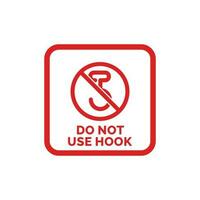 Do not use hooks packaging mark icon symbol vector