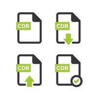 CDR file icon isolated on white background vector