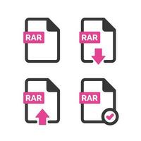 RAR file icon isolated on white background vector