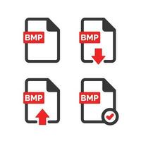 BMP file icon isolated on white background vector