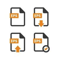 EPS file icon isolated on white background vector