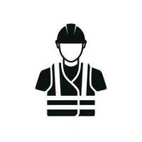 Construction worker icon isolated on white background. Worker icon. Builder icon vector