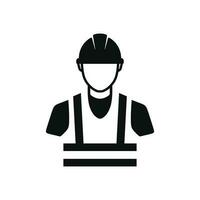 Construction worker icon isolated on white background. Worker icon. Builder icon vector