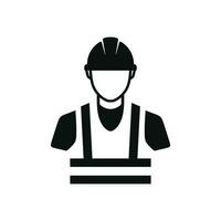 Construction worker icon isolated on white background. Worker icon. Builder icon vector