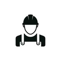 Construction worker icon isolated on white background. Worker icon. Builder icon vector