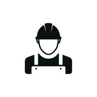 Construction worker icon isolated on white background. Worker icon. Builder icon vector