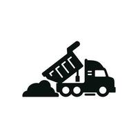 Dump truck icon isolated on white background vector