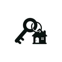 llave casa icono aislado en blanco antecedentes vector