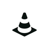 Traffic cone icon isolated on white background vector