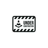 Under construction icon isolated on white background vector