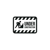 Under construction icon isolated on white background vector