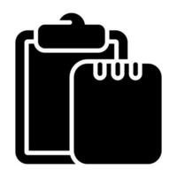 Task list with writing pad Vector Icon