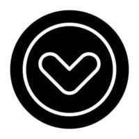 Angle Down Vector Icon