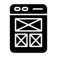 wireframing vector icono