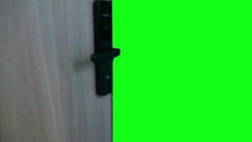 green screen opening door by a male hand - 4k hd resolution - Free video