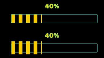 Progress bar animation tiger theme motion blur with numeric text change position on the green screen video