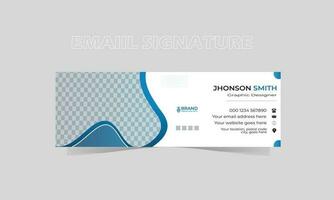 creative email signature template design with vector format